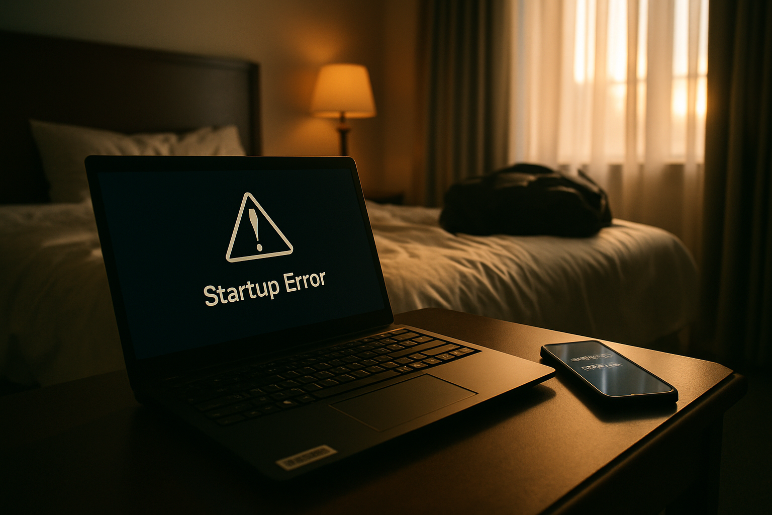 What Should Employees Do When a Work Laptop Fails While They Are Traveling?