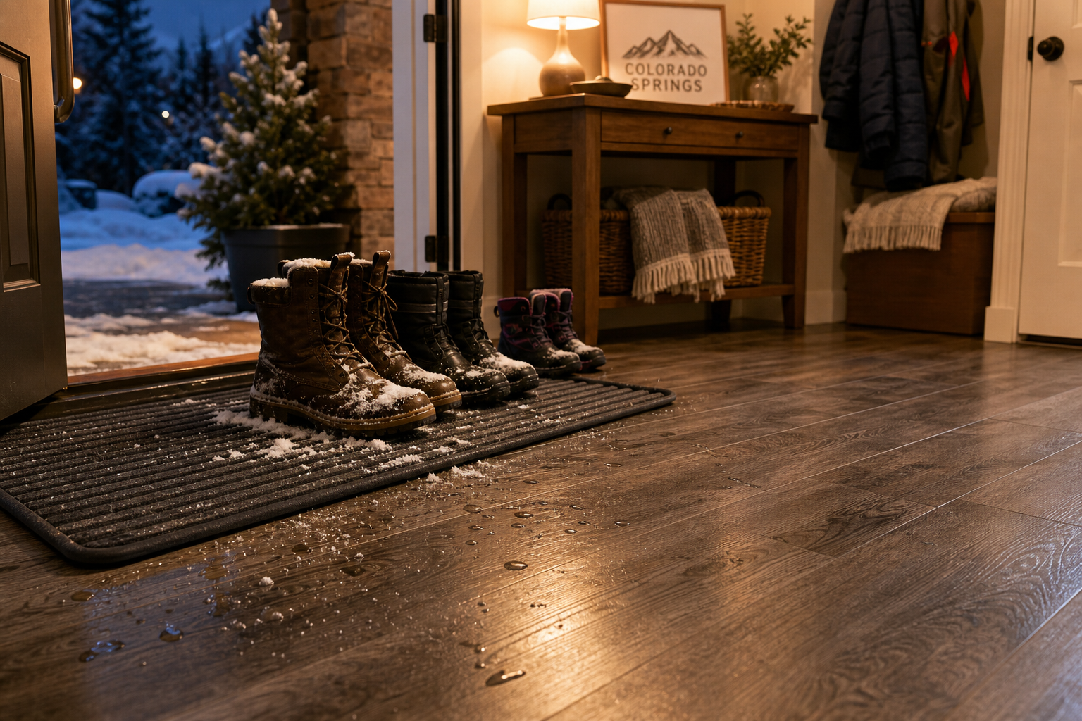 Can Laminate Handle a Colorado Springs Entryway? What Snow, Grit, and Wet Shoes Change