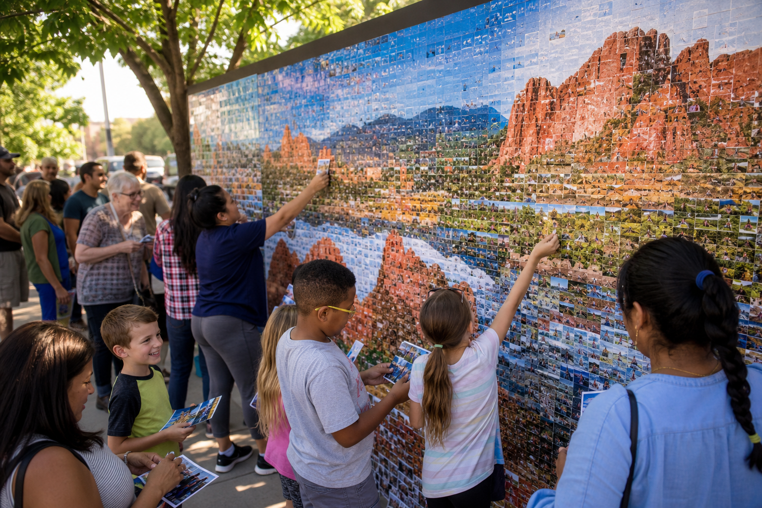 Creating a Community Photo Mosaic That Grows Throughout a Colorado Springs Summer Event